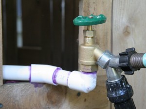 Our first plumbing job.